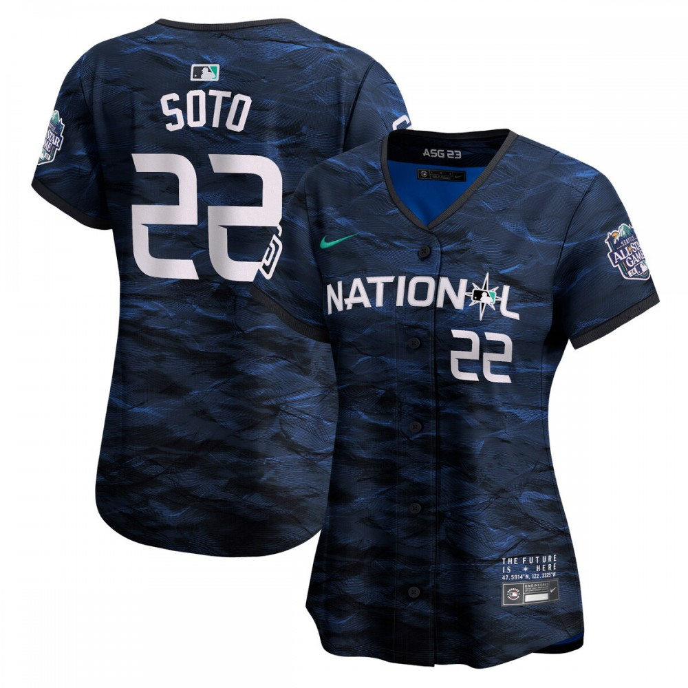Juan Soto National League Women's 2023 MLB All-Star Game Limited Player Jersey - Royal-Pro Kit Vault | Brand New 26/27 Sports Jerseys